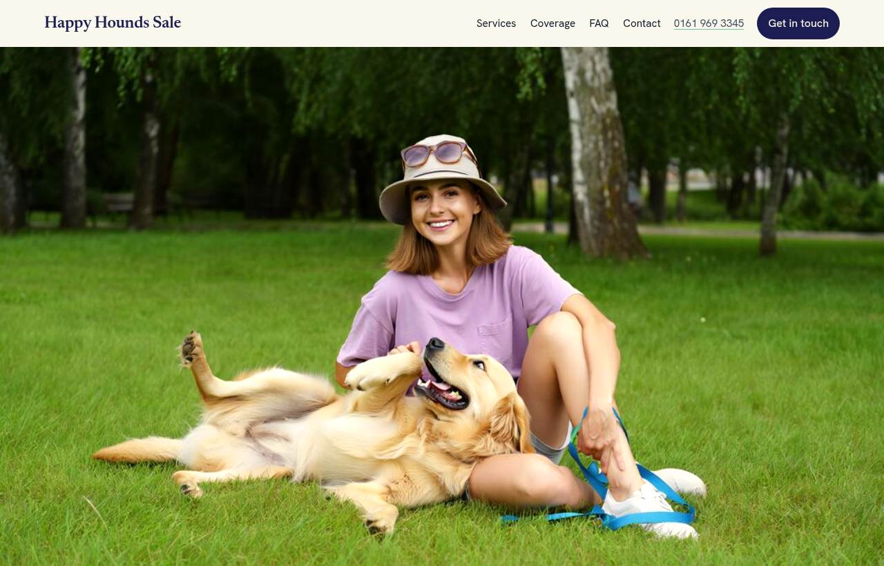 Happy Hounds Sale website design