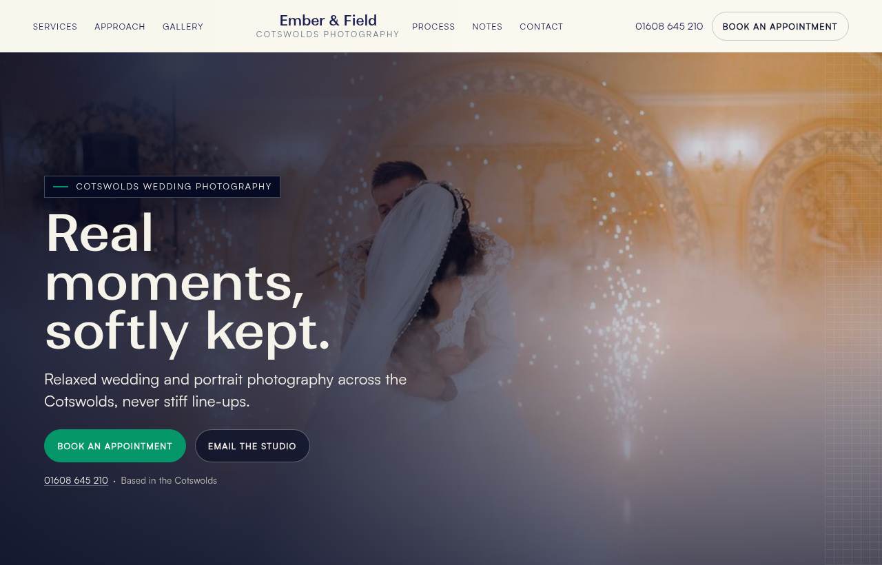 Ember & Field website design